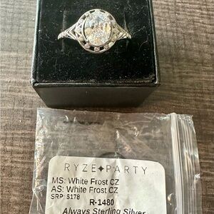 Ryze Party Size 11 SS White Frost CZ Ring